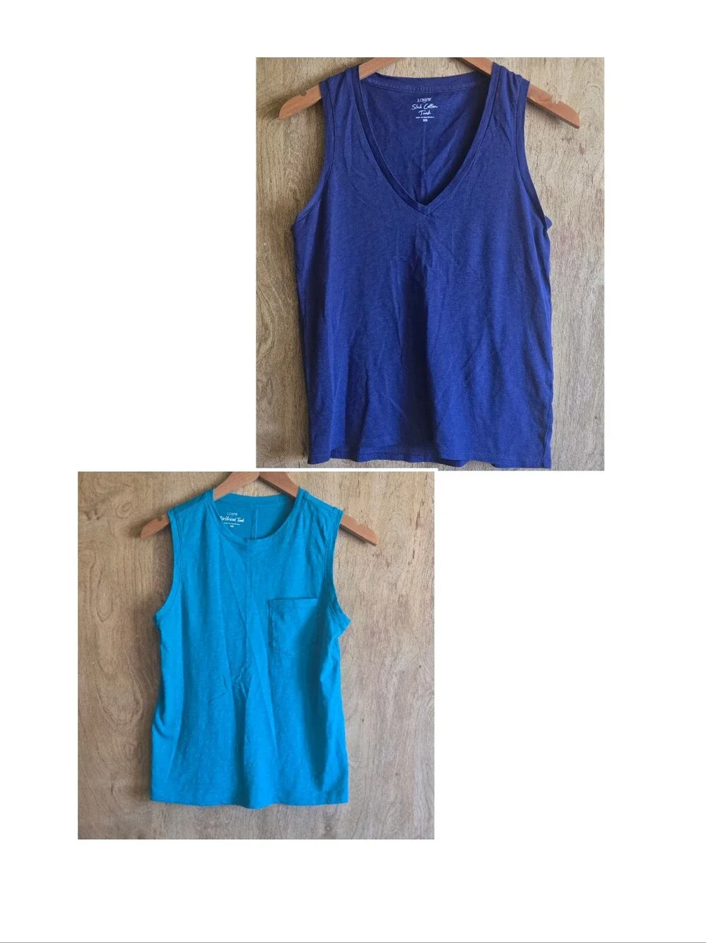 J. Crew Blue Tank Tops Lot Of 2